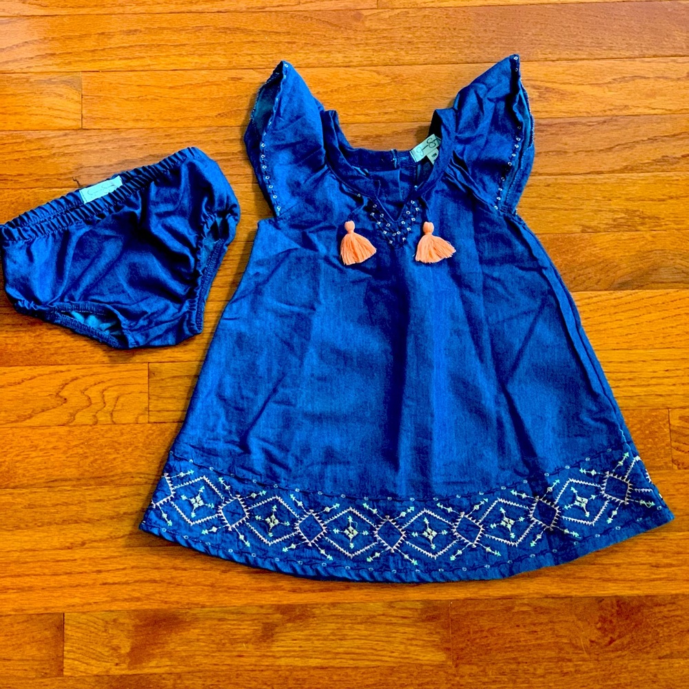 Jessica Simpson 18 month girls dress with diaper cover